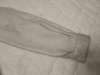 Cazadora Piel Caballero Blanca