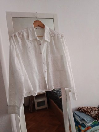 Camisa calada blanca talla L