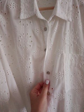 Camisa calada blanca talla L