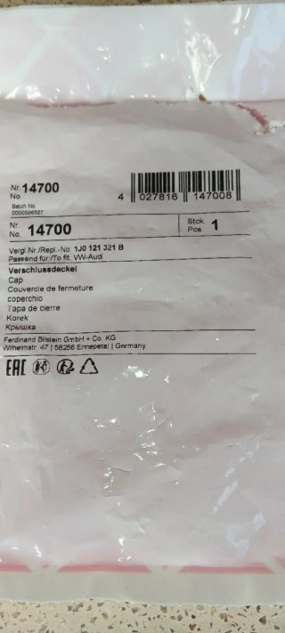 Tapón refrigerante Febi Bilstein 14700 Audi Seat..