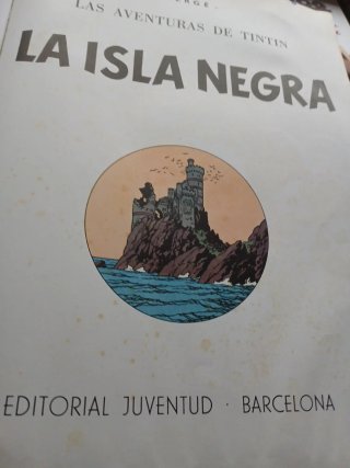 Libro La isla negra,las aventuras de Tintin 1989.