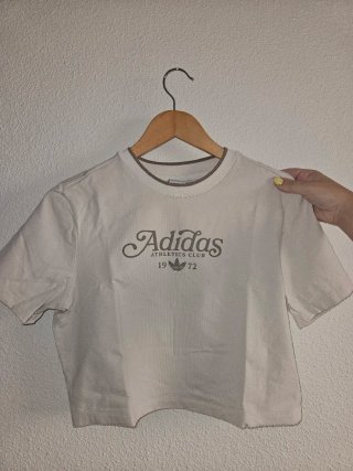 Camiseta Adidas Beige/Marrón Talla S