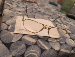 Occhiali Luxottica Vintage Montatura Oro e Marrone