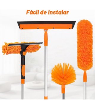 Kit Limpieza Ventanas y Polvo Extensible