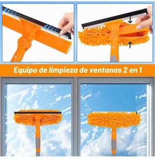 Kit Limpieza Ventanas y Polvo Extensible