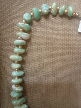 Collana vintage pietre verdi e oro