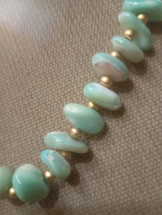 Collana vintage pietre verdi e oro