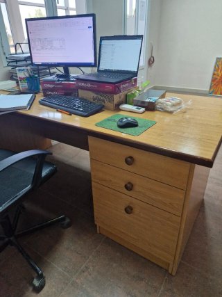 Mesa de despacho L madera
