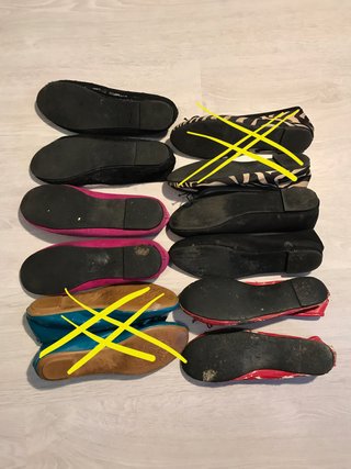 Lotto scarpe ballerine donna usate