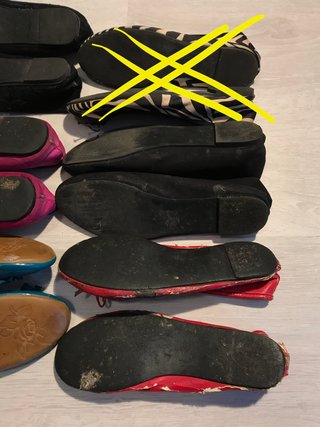 Lotto scarpe ballerine donna usate