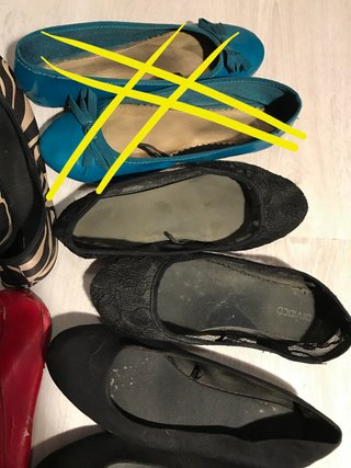 Lotto scarpe ballerine donna usate