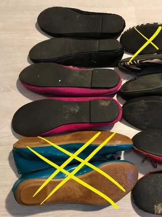 Lotto scarpe ballerine donna usate