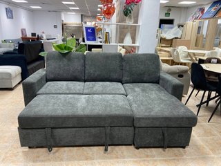 NUEVO Sofá chaise longue gris oscuro