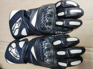 Guantes Moto Alpinestars Negros y Blancos