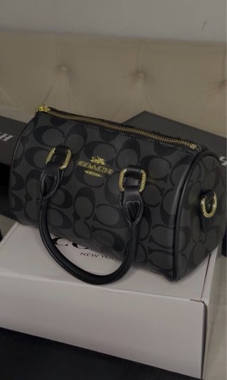 Bolso Coach Negro/Gris