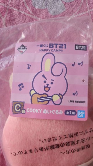 Peluche BT21 Cooky Ichiban Kuji Happy Camp