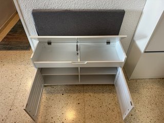 Banco zapatero SoBuy con asiento gris