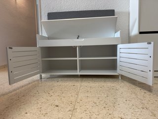 Banco zapatero SoBuy con asiento gris