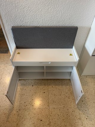 Banco zapatero SoBuy con asiento gris