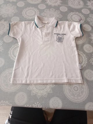 Camiseta Polo Colegio Calderón Blanca