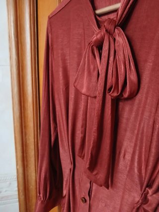 Camisa modista lazo y botones