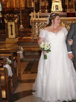 Vestido de Novia Talla 60 encaje