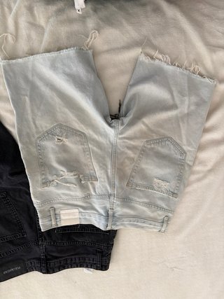 Lote 2 Pantalones Cortos Vaqueros Desgastados