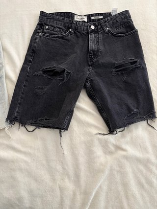 Lote 2 Pantalones Cortos Vaqueros Desgastados