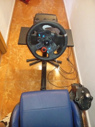 Asiento de carreras con volante