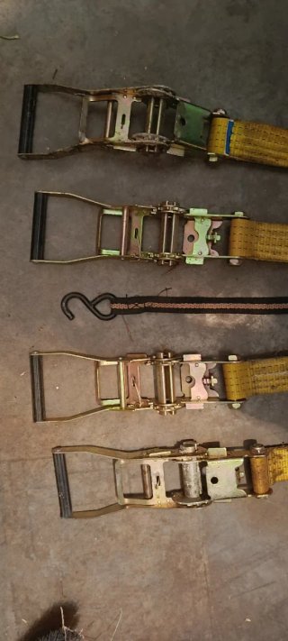 4 Correas de carraca con ganchos