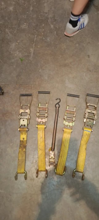 4 Correas de carraca con ganchos