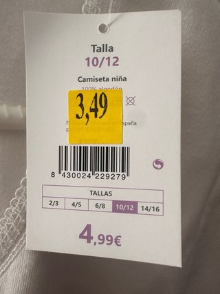Camiseta térmica niña 10/12 años