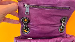 Bolso Bimba y Lola acolchado morado de piel