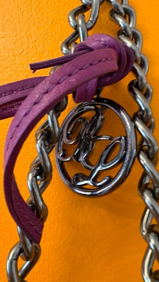 Bolso Bimba y Lola acolchado morado de piel