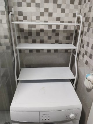Estantería WC/Lavadora Blanca
