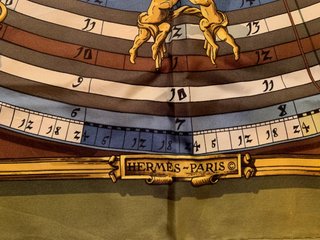 Foulard Hermes Astrologie Oro e Verde