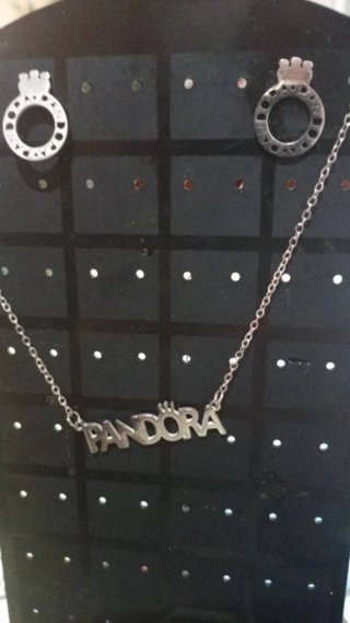 Conjunto Pandora Plata imitaci.....