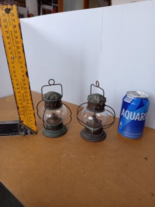 2 Faroles Quinqué Náutico Cobre Años 50 antiguo