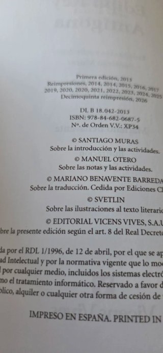 Edipo rey, Antígona, ESO