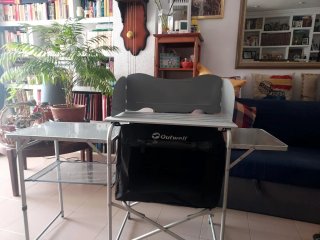 Mesa Cocina Camping Outwell Plata