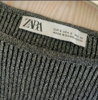 Jersey Zara Manga Larga Gris