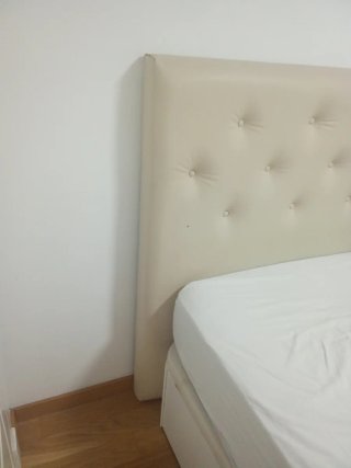 Cabecero Polipiel Beige Acolchado