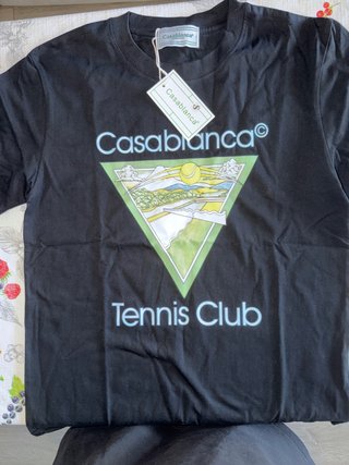 Camiseta Casablanca Tennis Club Negra Talla S