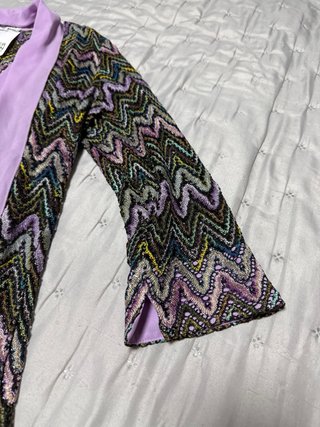 Chaqueta SOMMER MANN Lujo Zigzag Morado Talla M