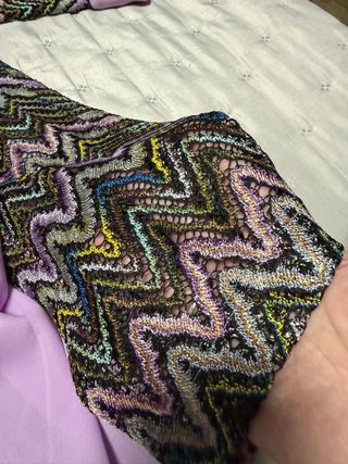 Chaqueta SOMMER MANN Lujo Zigzag Morado Talla M
