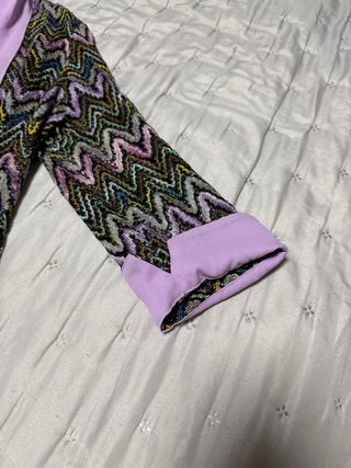 Chaqueta SOMMER MANN Lujo Zigzag Morado Talla M