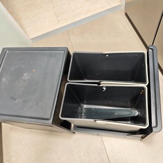 Cubo basura extraíble gris