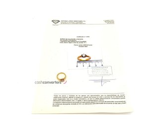 sortija oro 18k con piedra con diamante
