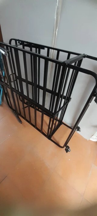 Somier Cama Plegable Metal Negra