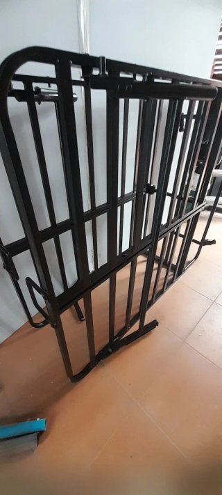 Somier Cama Plegable Metal Negra